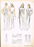 1940s Vintage Advance Sewing Pattern 4089 Easy and Pretty Misses Nightgown 32 B