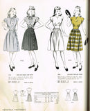 1940s Vintage Advance Sewing Pattesrn 4093 Teen Misses Dress Size 30 Bust