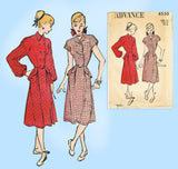 Advance 4530 1940s Misses 2 Piece Peplum Dress Sz 33B Vintage Sewing Pattern