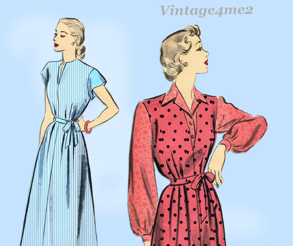 Advance 4932: 1940s Misses Elegant Day Dress Size 34 Bust Vintage Sewing Pattern
