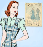 1940s Vintage Advance Sewing Pattern 5029 Misses Sun Dress or Jumper Sz 36 B -Vintage4me2