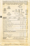 1950s Vintage Advance Sewing Pattern 5594 Little Girls Swing Back Coat Size 8