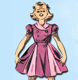 1950s Vintage Advance Sewing Pattern 5715 Cute Little Girls Dress Size 8 - Vintage4me2