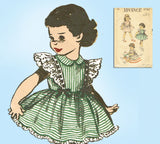 1950s Vintage Advance Sewing Pattern 5732 Uncut Baby Girls Ruffled Dress Sz 2 - Vintage4me2
