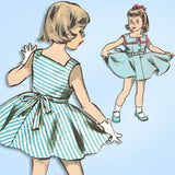 1950s Vintage Advance Sewing Pattern 6420 Sew Easy Toddler Girls Sun Dress Sz 4