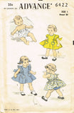 1950s Vintage Advance Sewing Pattern 6422 Darling Baby Dress & Panties Size 1 - Vintage4me2