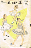 1950s Vintage Advance Sewing Pattern 7006 Toddler Girls Ruffled Petticoat Slip 4