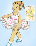 1950s Vintage Advance Sewing Pattern 7006 Toddler Girls Ruffled Petticoat Slip 4