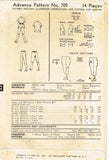 Advance 709: 1950s Rare Kids Peter Pan Costume w Hat Sz 8 Vintage Sewing Pattern