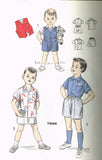 1960s Vintage Advance Sewing Pattern 7868 Baby Boys Shirt and Shorts Size 2 21B