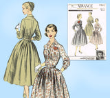 1950s Vintage Advance Sewing Pattern 7925 American Designer Dress 36 Bust