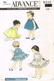 1950s Vintage Advance Sewing Pattern 8220 Toddler Girls Dress and Jumper Size 1 - Vintage4me2