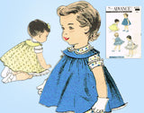 1950s Vintage Advance Sewing Pattern 8220 Toddler Girls Dress and Jumper Size 1 - Vintage4me2