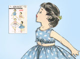 1950s Vintage Advance Sewing Pattern 8328 Easy Baby Girls Play Clothes Size 2 - Vintage4me2