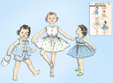 1950s Vintage Advance Sewing Pattern 8328 Easy Baby Girls Play Clothes Size 2 - Vintage4me2