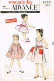 1950s Vintage Advance Pattern 8379 Easy Uncut Baby Girls Cinched Dress Size 2