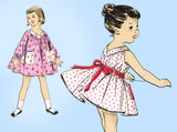1950s Vintage Advance Pattern 8379 Easy Uncut Baby Girls Cinched Dress Size 2