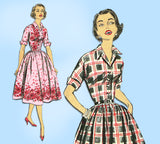 1950s Vintage Advance Sewing Pattern 8574 Uncut Easy Shirtwaist Dress Sz 38 B