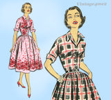 1950s Vintage Advance Sewing Pattern 8574 Uncut Easy Shirtwaist Dress Sz 38 B