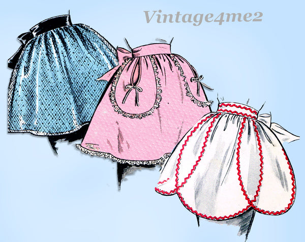 1950s Original Vintage Advance Pattern 8839 Uncut Easy Cocktail Apron Fits All