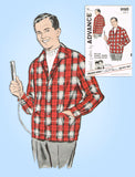 Advance 9195: 1950s Men's Pat Boone Shirt Size 42 Chest Vintage Sewing Pattern - Vintage4me2
