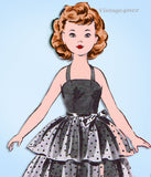 1950s Vintage Advance Sewing Pattern 9212 10 Inch High Heel Doll Clothes Set