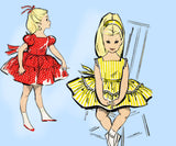 Advance 9733: 1960s Cute Baby Girls Tiered Dress Size 1 Vintage Sewing Pattern