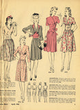 Digital Download Advance Fashion Flyer April 1942 Small Sewing Pattern Catalog