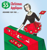 1950s Vintage Advance Sewing Pattern 7866 Cute Uncut Christmas Applique Motifs - Vintage4me2