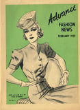 Digital Download Advance Fashion Flyer February 1939 Small Sewing Pattern Catalog