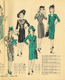 Digital Download Advance Fashion Flyer January 1943 Small Sewing Pattern Catalog