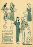 Digital Download Advance Fashion Flyer July 1943 Small Sewing Pattern Catalog