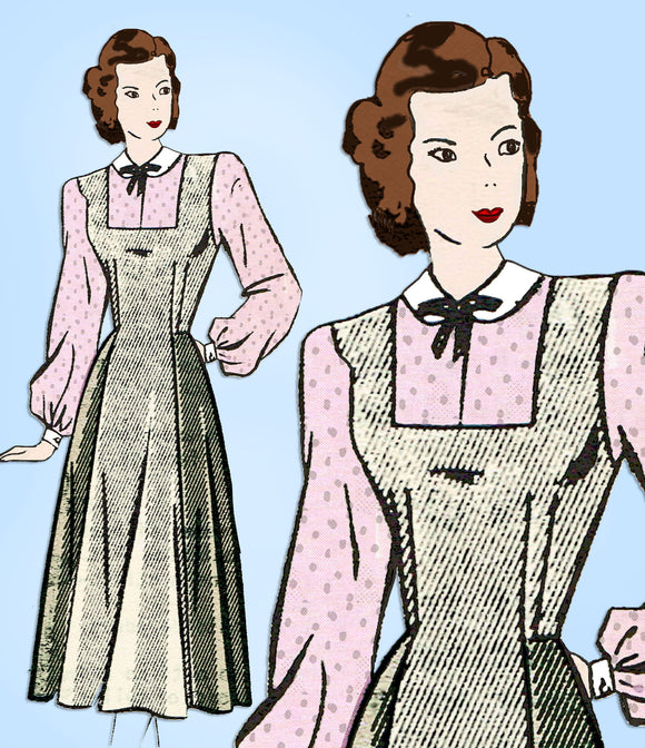 Alden Mail Order 4733: 1940s Misses Dress or Jumper Sz 30 B Vintage Sewing Pattern - Vintage4me2