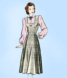 Alden Mail Order 4733: 1940s Misses Dress or Jumper Sz 30 B Vintage Sewing Pattern - Vintage4me2