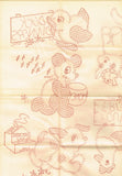 1940s VTG Aunt Martha's Embroidery Transfer 3402 Cute FF Farm Animal Tea Towels