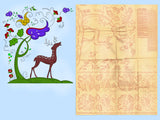 1960s Vintage Jacboean Crewel Motifs Uncut Aunt Martha Embroidery Transfer 3603