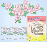 1960s Uncut Aunt Marthas Embroidery Transfer 3678 Pretty Floral Pillowcases