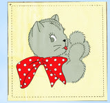 Aunt Martha's Embroidery Transfer 9347: 1940s Uncut Kitten DOW Tea Towels - Vintage4me2