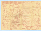 1940s VTG Aunt Martha's Embroidery Transfer 9456 Applique Fruit Tea Towels