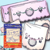 1950s Vintage Aunt Marthas Embroidery Transfer 9519 Uncut Bowknot Bedroom Set - Vintage4me2