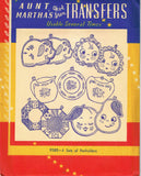 1950s VTG Aunt Martha's Embroidery Transfer 9585 Uncut Anthro Potholder Set