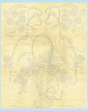 1930s Betty Burton Embroidery Transfer 1655 Big Basket Quilt Center Bolster FF