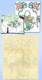 1930s Betty Burton Embroidery Transfer 1655 Big Basket Quilt Center Bolster FF