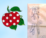 1930s VTG Betty Burton 1959 Uncut Fruit & Veggie Applique  Embroidery Transfer