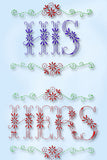 1930s Vintage Betty Burton Embroidery Transfer "J" Uncut His & Hers Pillowcases - Vintage4me2
