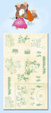 1940s Darlin Betty Burton Embroidery Uncut Transfer Tiny Toddlers Nursery Motifs - Vintage4me2