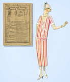 1920s Vintage Butterick Sewing Pattern 6002 Misses Slip Over Flapper Dress 34B