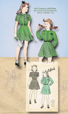 1940s Original Vintage Butterick Pattern 1700 Girls Brownie Uniform Dress Sz 6