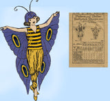 Butterick 3326: 1920s Rare Toddler Girls Butterfly Costume Sz 6 Vintage Sewing Pattern - Vintage4me2