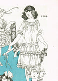 1920s Vintage Butterick Sewing Pattern 3708 Uncut Girls Edwardian Dress Size 8